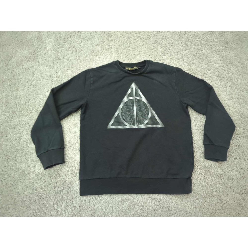 Harry Potter Deathly Hallows Pullover Womens M Black Long Sleeve Sweatshirt